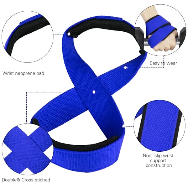 Polstrede figur 8-stropper Dødløft Vægtløftning Håndled V-STROPS-ARM GRØN