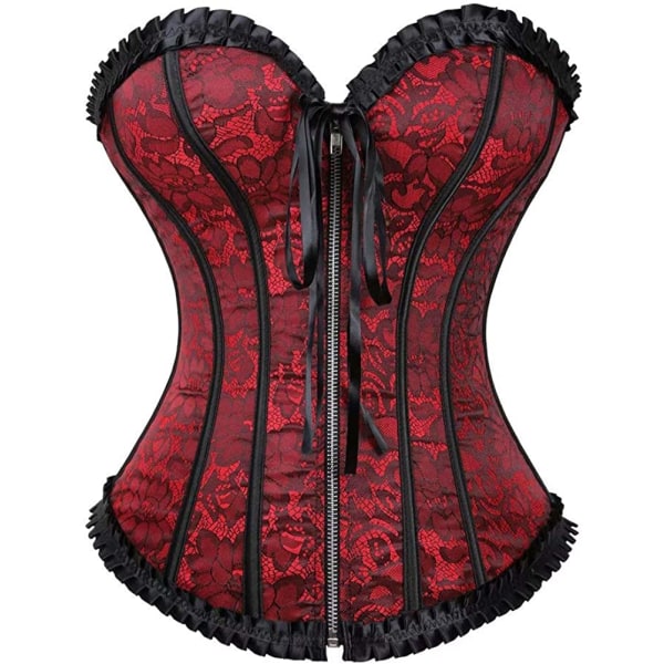 Underbust-korsetter för kvinnor Bustier Randig Plus Size 2805ared 2XL