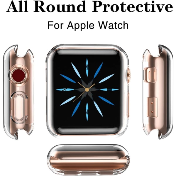 Fodral för Apple Watch 44mm Serie 4 Serie 5 Clear/Rose Gold/Rose Pink 44 mm