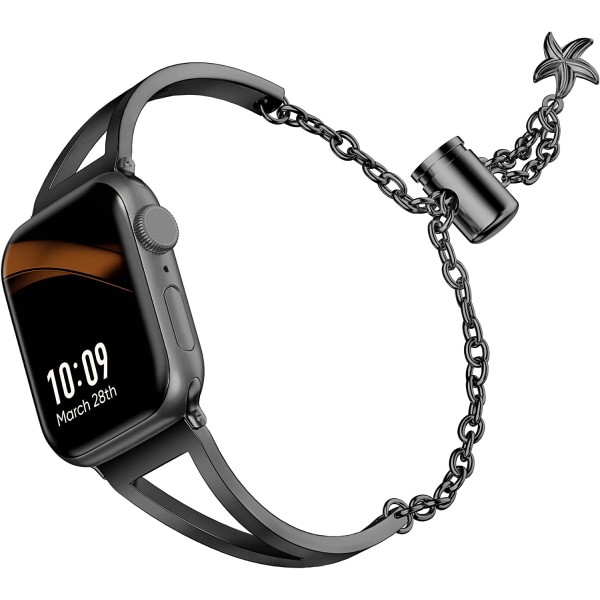 Band kompatibel med Apple Watch Band 38mm 40mm 41mm 42mm Black 38/40/41mm