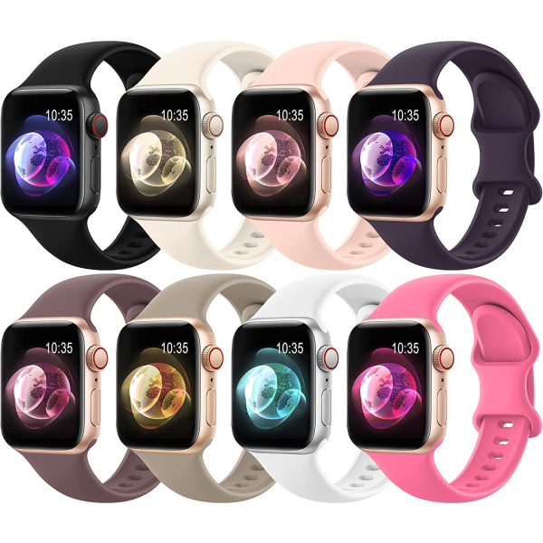 8-pack band kompatibel med Apple Watch-band 38 mm 40 mm 8pcs 2 42/44/45/49MM