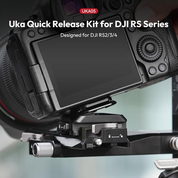 2025 Seneste Model Uka Kamera Quick Release Plade og Base Kit C007, Kamera Tripod Plade, Uka Stabilisator Quick-Release Kit, Ubesværet Opsætning