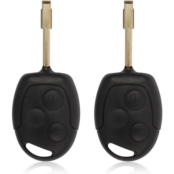 Bilnyckel Fjärrkontroll Nyckellös Ingång KR55WK47899 315MHz 3 Knappars Ersättning för 2010-2013 Ford Transit Connect - 2 Pack Svart