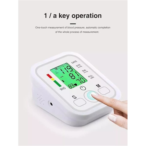 2025 Senaste Modell Digital Automatisk Blodtrycksmätare Överarms BP-maskin Puls Sphygmomanometer Tryckmätare Tonometer för Mätning