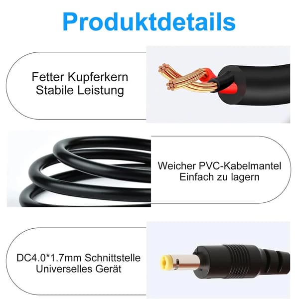 15W strømadapter til Echo Dot 3./4./5. generation, 12V/1.25A oplader til Echo Dot Kids, Echo Show 5, Echo Spot og Pop, inkluderer et 1.5m ladekabel