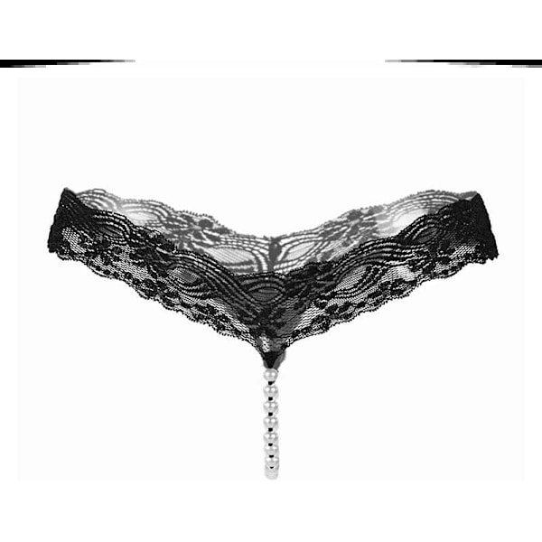 2025 Senaste Modell 2-pack Dam Pärlor Mini Bikini G-String Trosor Pärlkedja Söt Underkläder T Byxor Spets Trosor M-XXL Bl