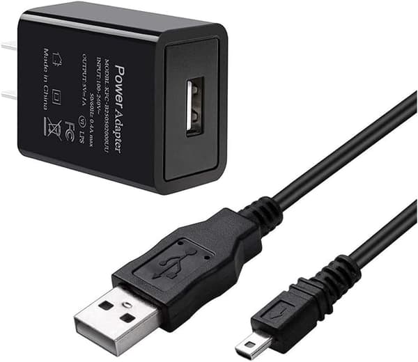 2025 Nyeste model 5V oplader til Texas Instruments grafregner, TI 84 Plus/TI 84 Plus C Silver Edition, TI 89 Titanium, T
