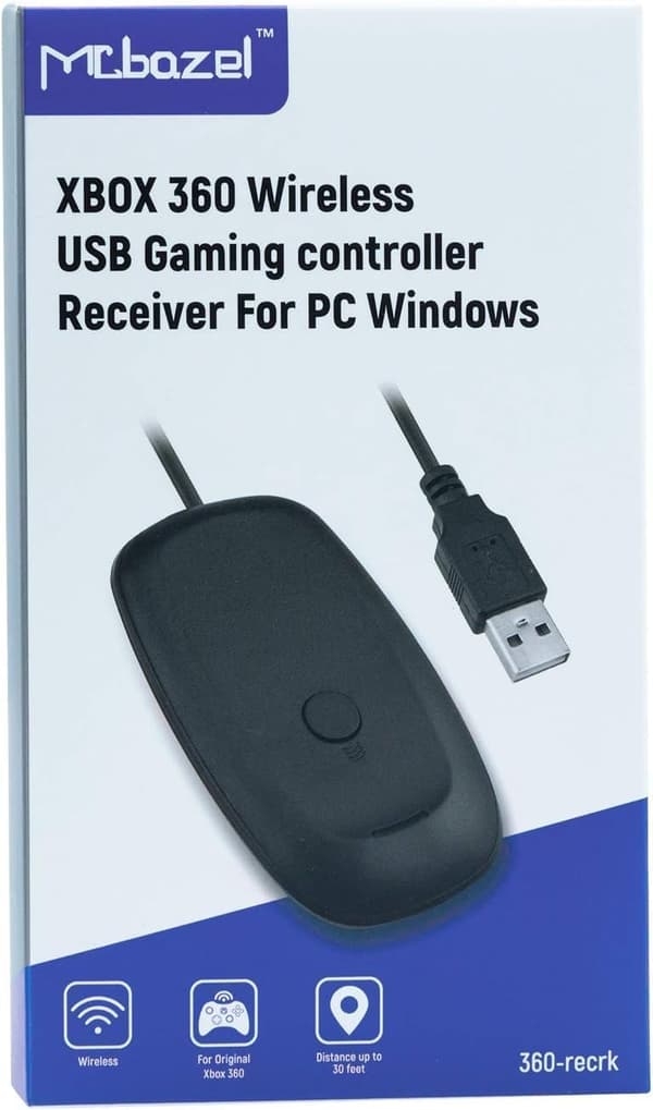 2025 Seneste Model Trådløs USB 2.0 Gaming Receiver Adapter til Microsoft Xbox 360 Desktop PC Laptop Gaming - Sort Sort