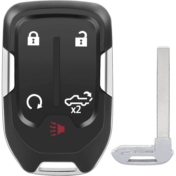 Nyckellös Fjärrkontroll Nyckelbricka, 5 Knappars Bil Proximity Smart Nyckel Passar 2019-2022 GMC Sierra Chevy Silverado HYQ1EA HYQ1ES