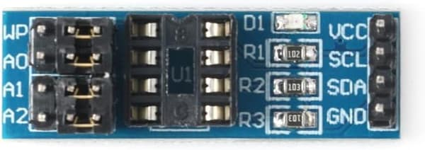 2025 Senaste Modell 10st AT24CXX EEPROM Minnesmodul I2C Gränssnitt 8 Pin Minnesmoduler PCB Exklusive Chips Kort Pull Up Resistor Bo