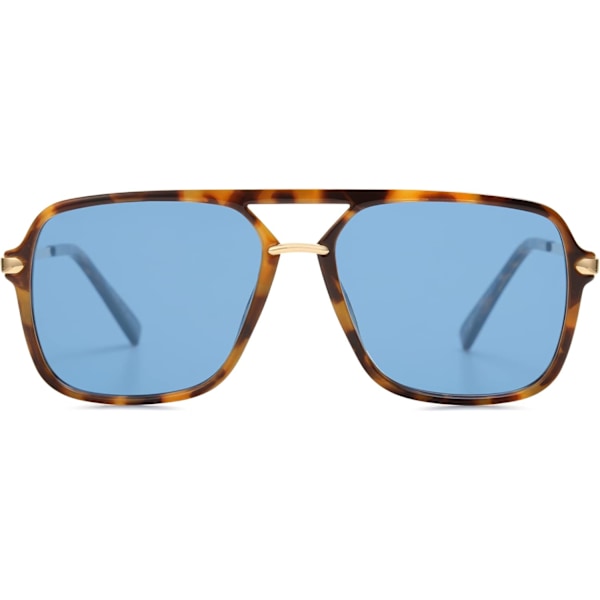 2025 Senaste Modell Solglasögon för Kvinnor & Män, Fyrkantiga, Retro, Polariserade Glas, Trendiga Pilotglasögon, 90-tals Shades Brun/Blå
