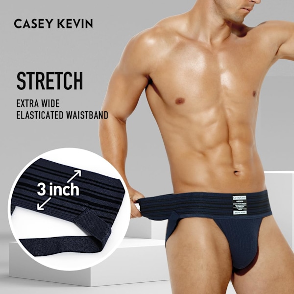 2025 Senaste Modell  Jockstraps För Män Jock Strap Bred Linning Atletiska Stöd Sexiga Underkläder  A10-ck2213-blue   Large