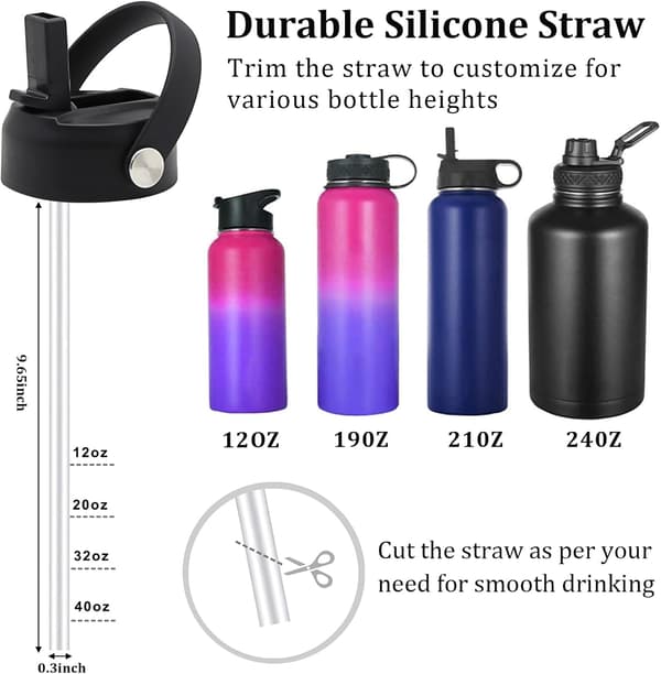 Hydro Flask -pullokorkki pillillä leveäsuisille pulloille - Vaihtokorkki pilleillä