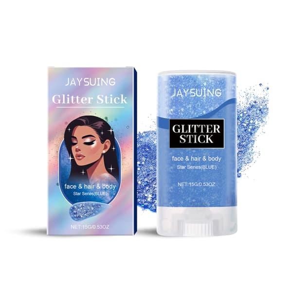 Glitterstick (Blå) - Fest-/Balmakeup, Ansikte, Kropp, Nyckelbenshighlighter