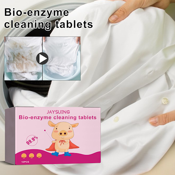 2025 Senaste Modell Jaysuing Bioenzym Explosionssalt Brustabletter, Rengöring Kläder Gula Envisa Fläckar Kaffefläckar