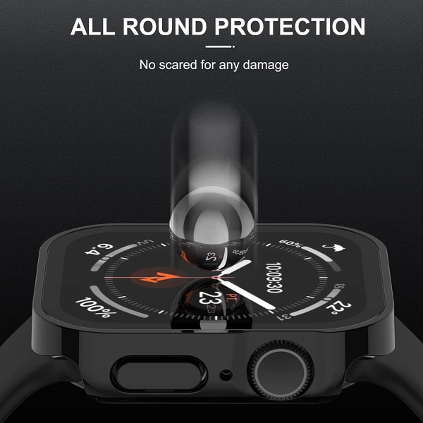 2-pack hårt case som är kompatibelt med Apple Watch 41Mm Series 8 Series 7 Black/Black 41mm