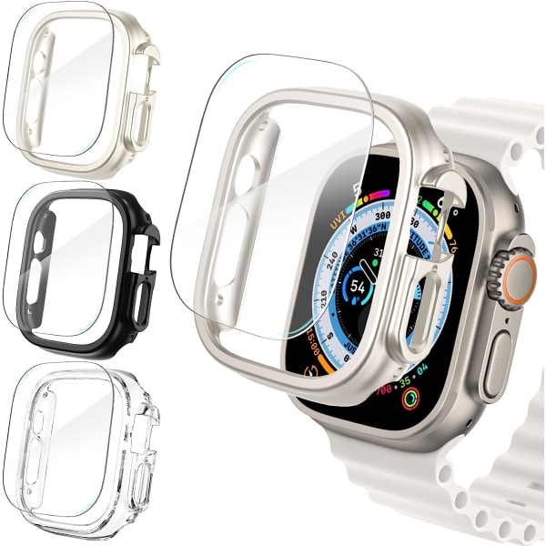 3-pack hårt skärmskydd kompatibelt för Apple Watch