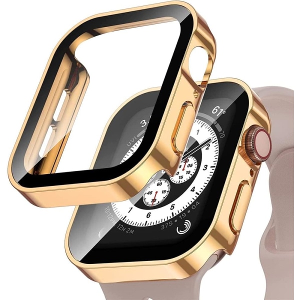 Hårdt fodral för Apple Watch 44mm 45mm 40mm Härdat Rosegold 40mm