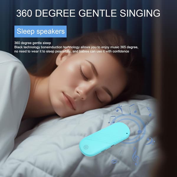 2025 Seneste Model Pudehøjttaler, Knoglelednings Stereo Lyd Trådløs Søvnhjælp, Dyb Søvn Bluetooth Søvnhovedsæt, Side Sovende Mini P