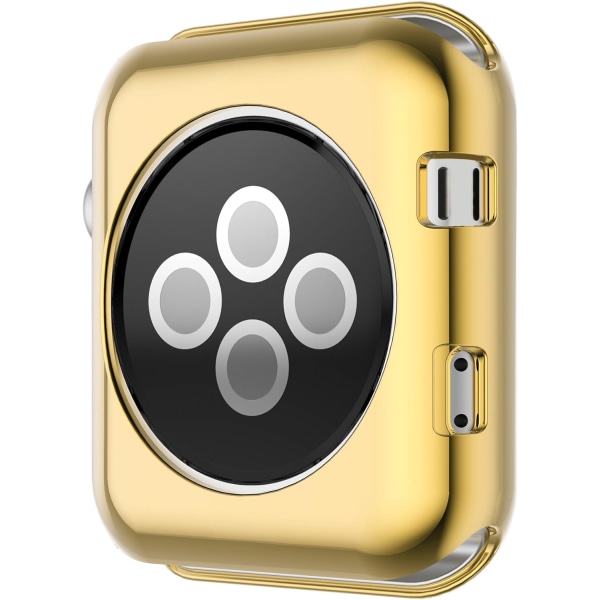 Kompatibel med Apple Watch Case 44 mm 40 mm, mjuk flexibel TPU pläterad