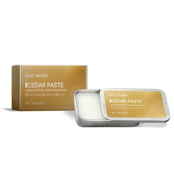 Solid parfume til mænd (cedertræ) - Bærbar solid parfume, langvarig duft, forfriskende og ikke-klæbrig.