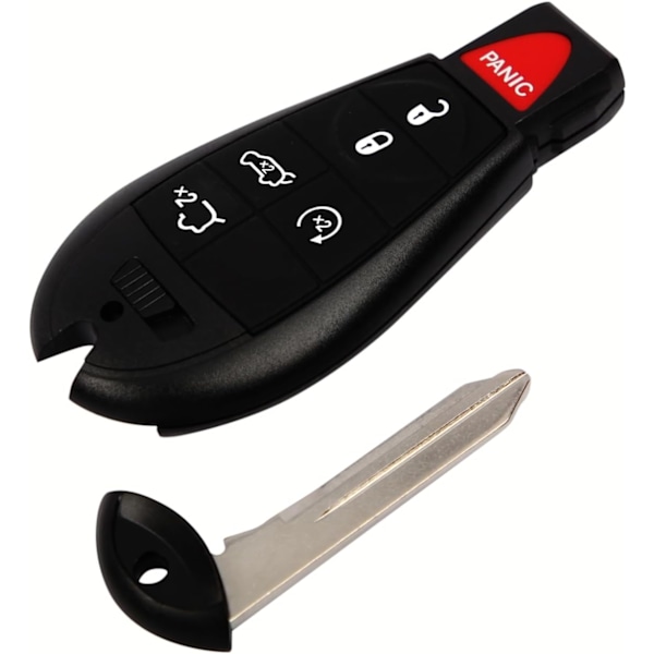 Bilnyckel Fjärrkontroll Nyckellös Ingång M3N5WY783X 433MHz 6 Knappars Ersättning för 2008-2013 Jeep Grand Cherokee Commander Svart