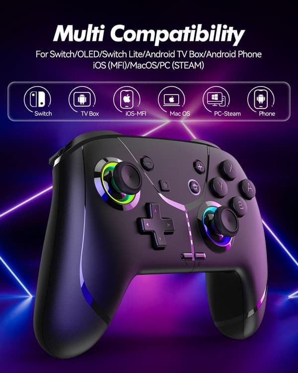 2025 Seneste Model Trådløs Switch 2 Pro Controller til Nintendo Switch 2/Switch/Lite/OLED, Bluetooth Gaming Controller til iPhone/Android/