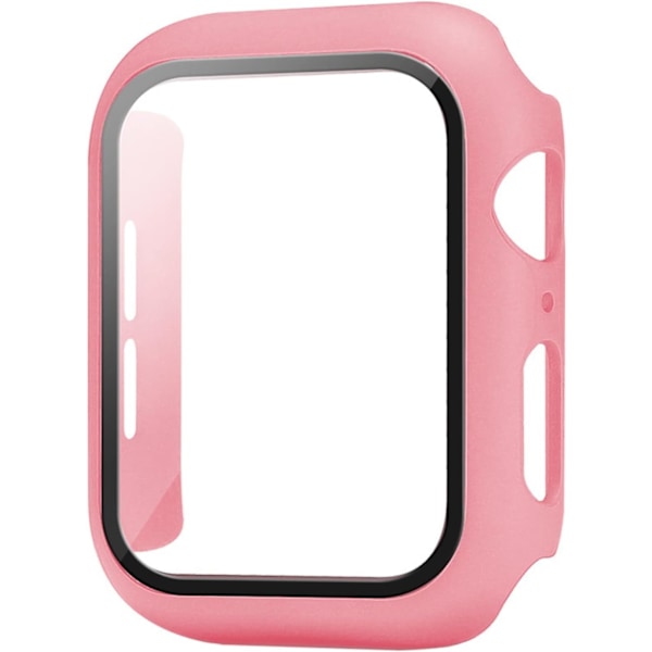 Glas+Skyddande Bumper-fodral med Härdat Glas Red pink Series456 SE 40MM