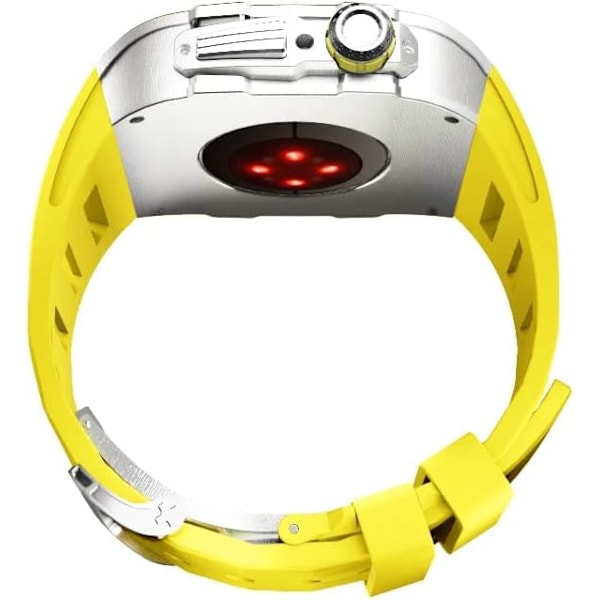 Rm mod-kit för Apple Watch Series 8 7 45 mm Metall Yellow Silver FOR 8 7 45MM