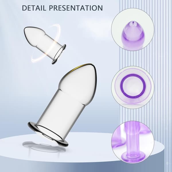 Analt enema kit, 5-pak, blød silikone (sort) White