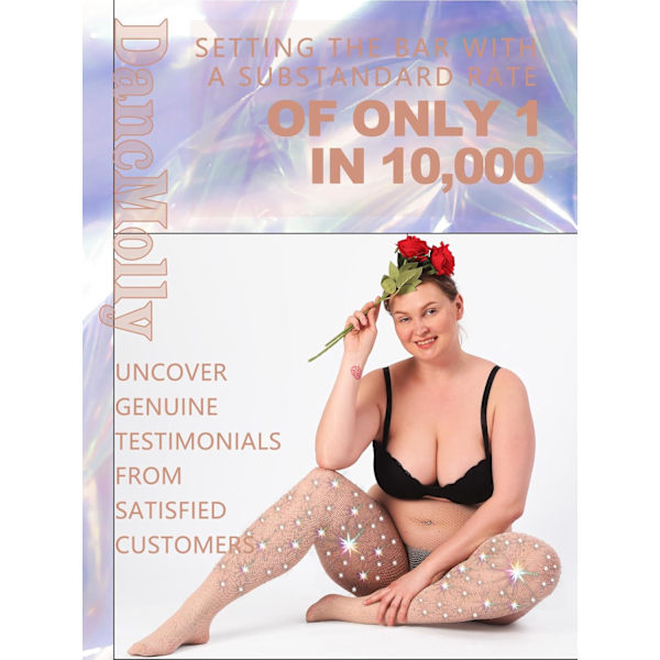 2025 Senaste Modell 10X Starka Ultra Glittriga Rhinestone Fisknätsstrumpor, Plus Size Glittriga Tights för Kvinnor Sexig Party Konsert Outfit