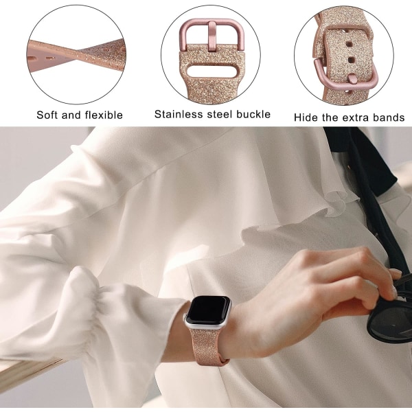 Kompatibel med Apple Watch-armband 38mm 45mm 44mm 42mm 41mm 40mm, mjuk