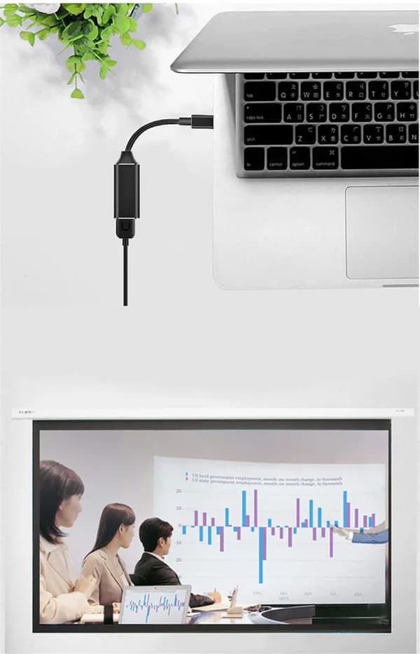 USB-C–HDMI-sovitin 4K HD -resoluutio, USB-C–HDMI-kaapeli