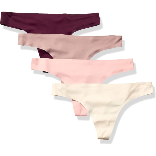 Stretchtrosor med sömlösa sömlösa underkläder för kvinnor, 4-pack Warm Tones XS