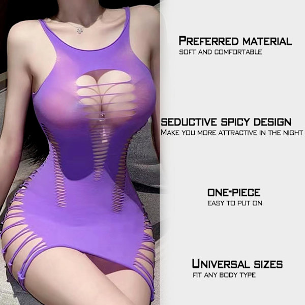 2025 Senaste Modell Sexiga Underkläder för Kvinnor Stygga Fisknätsunderkläder Set Bodysuit Outfits Teddy Babydoll Erotiska Nät Damkläder P
