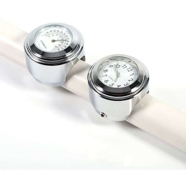 7/8\" 1\" Motorcykel Styr Montering Ur & Termometer Temp Hvid??