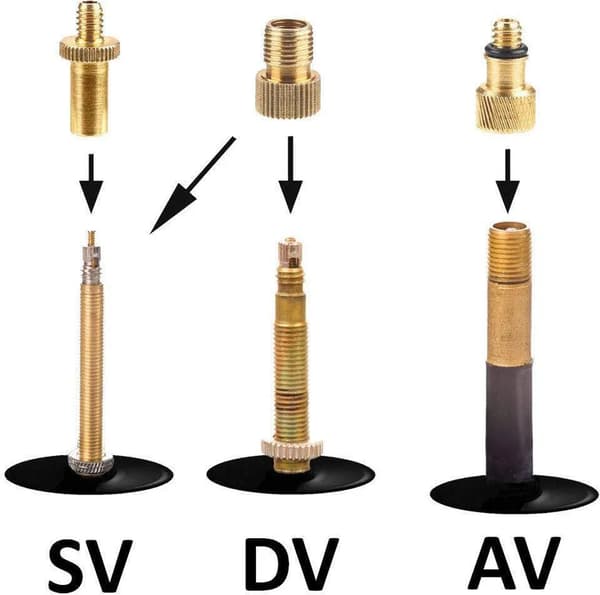cykelventiladapter för luftpump / 15-delars set