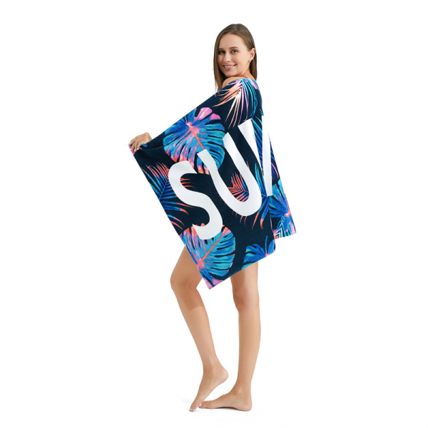 Active Printed Cut Velvet Loop Beach Simning Ren bomull style 2 145*70cm