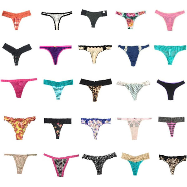 2025 Senaste Modell Underkläder för Kvinnor 8-pack Variation av G-String T-Back Stringtrosor Tanga ... Flerfärgad X-Large