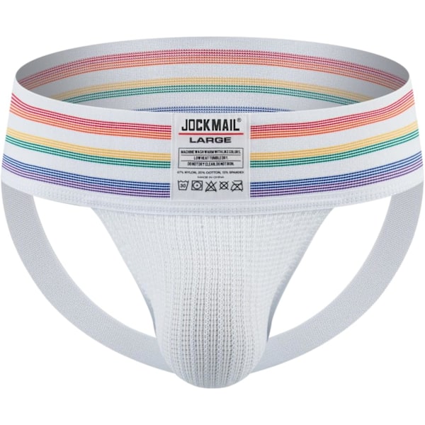 2025 Senaste Modell Herrkalsonger med Jockstrap Atletisk Jockstrap Atletiskt Stöd Herrstringkalsonger Underkläder 261vit Medium