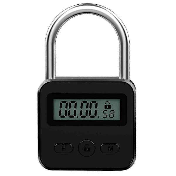 Metaltimerlås LCD-tid 99 timer maks. timing USB-timerhængelås-God