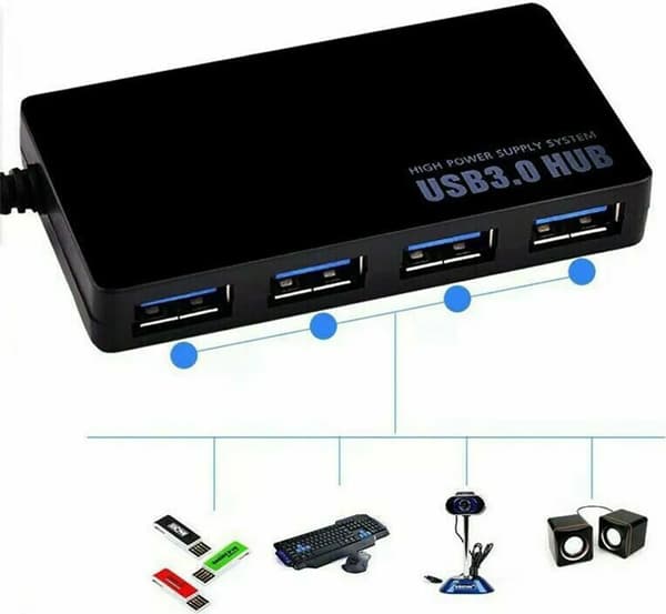 USB 3.0-hub med 4 porter