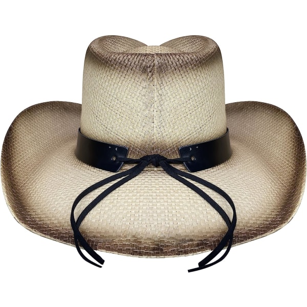 Western Outback Cowboyhatt Herr Dam Stil Halm Filt Beige Usa