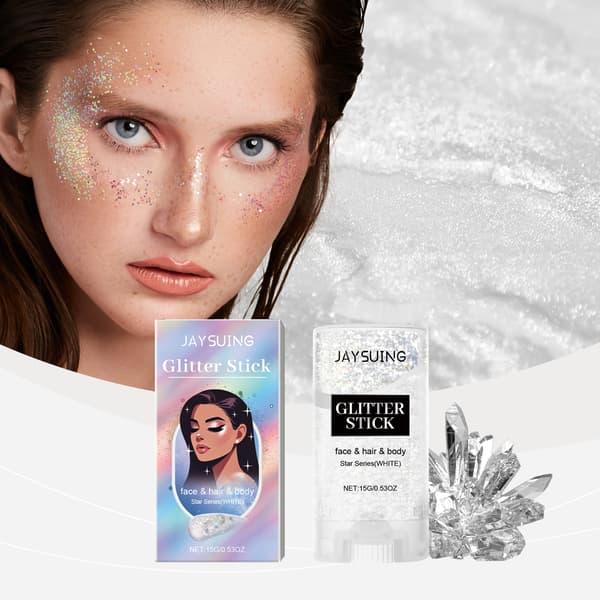 Glitterstift (skimrande vit) - Fest-/balmakeup, ansikte, kropp, nyckelbenshighlighter