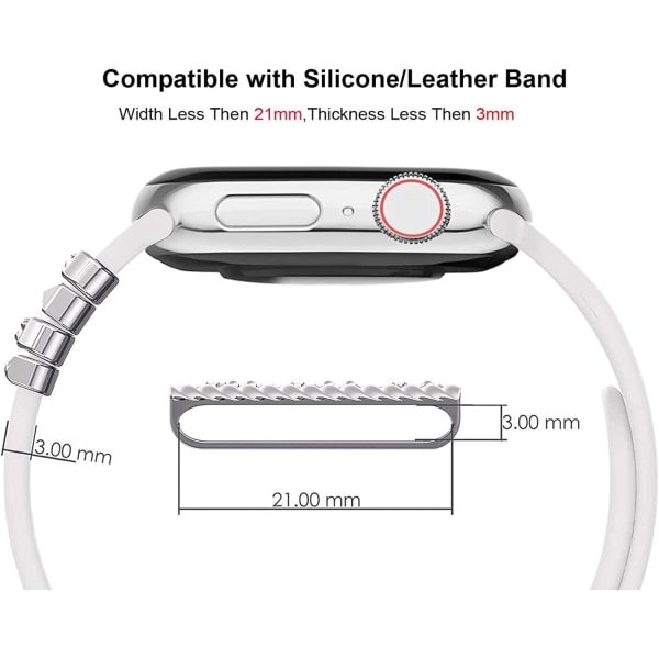 Berlocker till Apple Watch-armband 40 mm, 41 mm, 44 mm, 38 mm, 45 mm, 42 mm för kvinnor