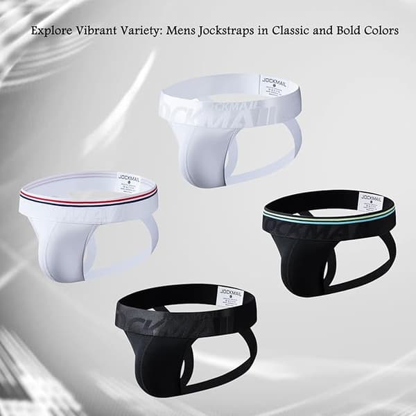 2025 Siste Modell JOCKMAIL Jockstrap Truser Atletisk Jockstrap Bomull Sømløse Stringundertøy for Menn White1 XL