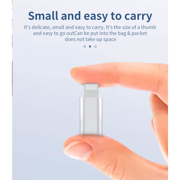 Högkvalitativt, helt nytt 3-pack USB C Hona till Lightning Hane Adapter för iPhone 12/11/8 X XR/XS/SE/7Plus/Pro Max Ipad Air Mini Typ