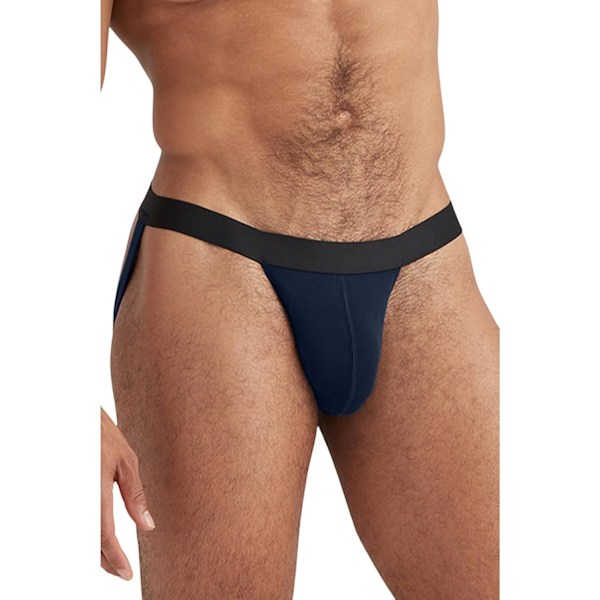 2025 Senaste Modell Herr Jockstrap - Bekväma Mikromodal & Elastan Underkläder Mörk Safir 3X-Large