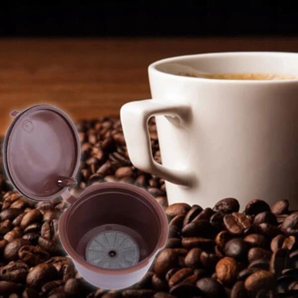 Återanvändbara kaffekapslar Dolce Gusto, 5-pack brun