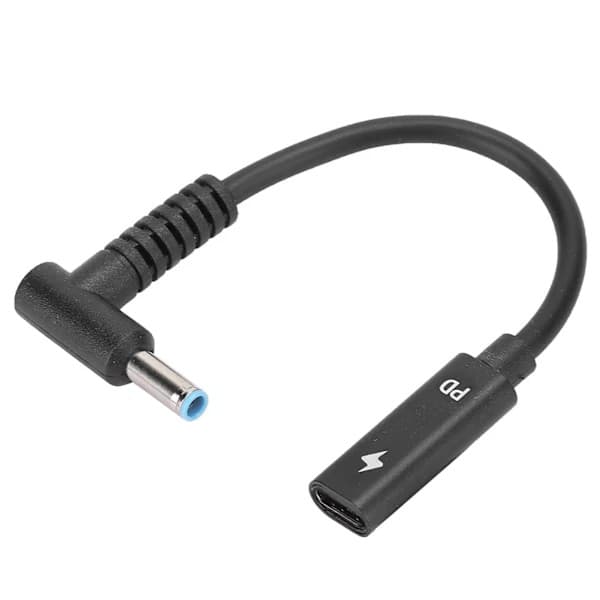 Type C Hun til 4.5mm x 0.6mm Strømadapter Kabelstik Konverter